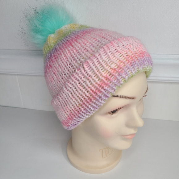 Little girls cute double knit hat - Picture 2 of 2